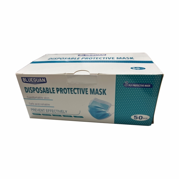 Заштитна маска еднократна BLUEGUAN, сина, meltblown, 1/10/50 SALE - Image 3