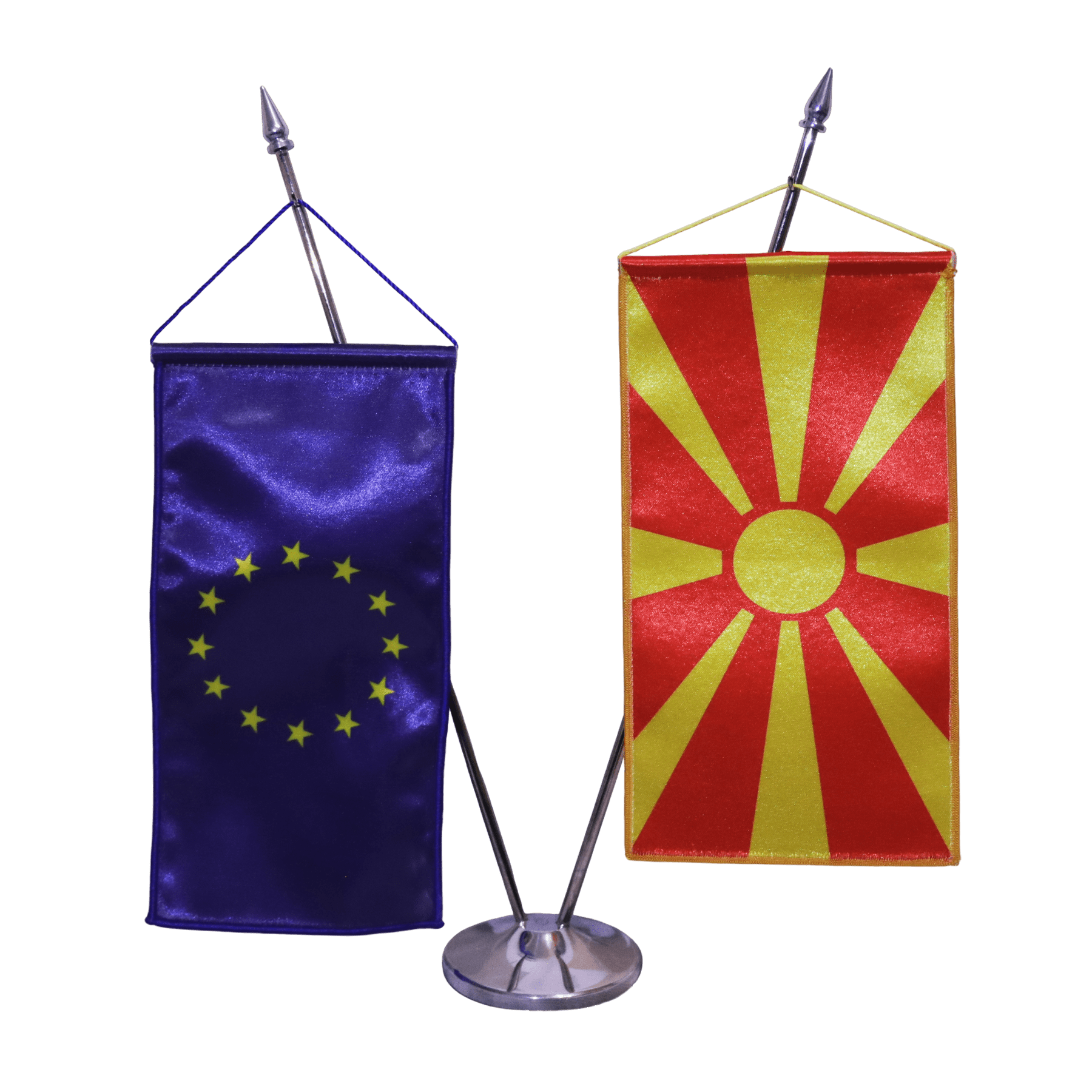 МЕТАЛЕН СТАЛАК ЗА ЗНАМЕ ДВОЕН СРЕБРЕН - Image 2